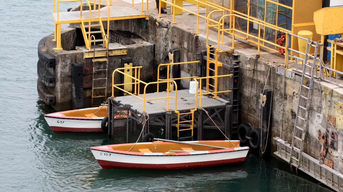 Rowboats are occasionally used