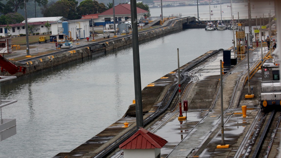 View of the lock