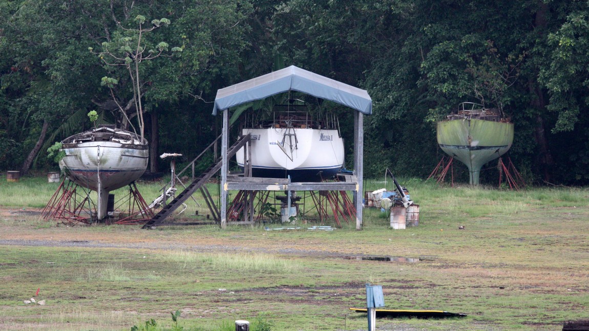 Boats in storage