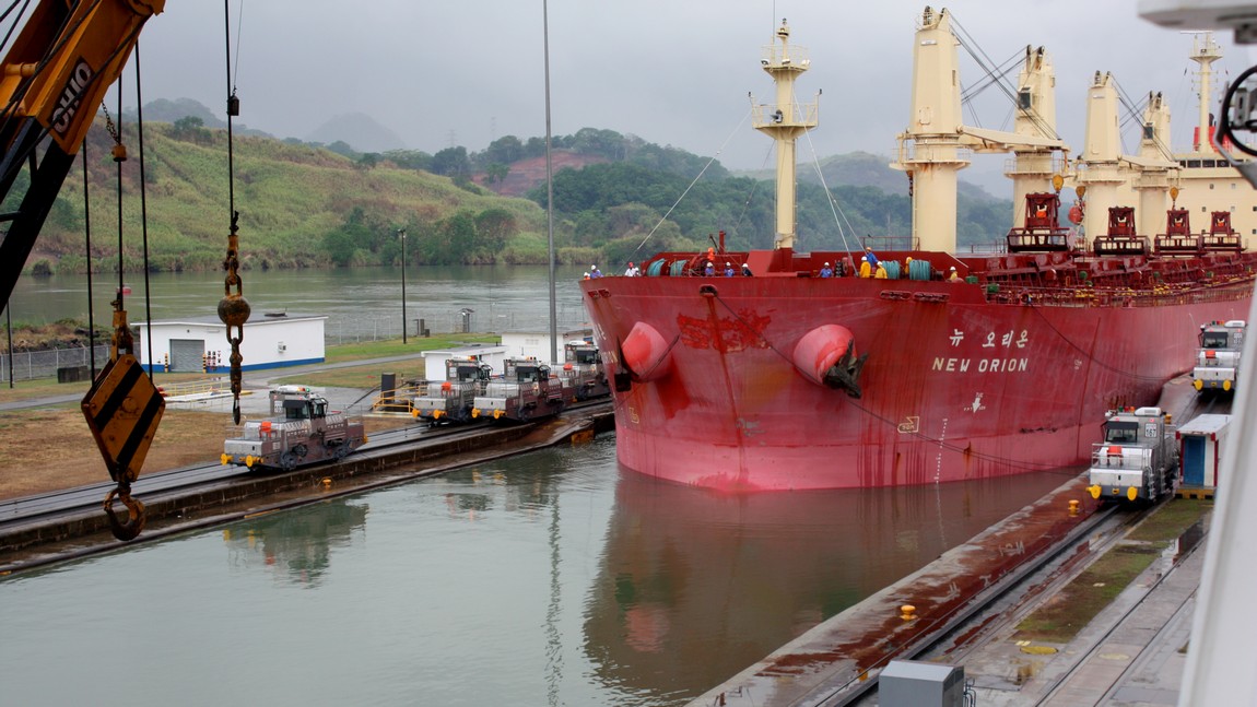 New Orion ship in the locks