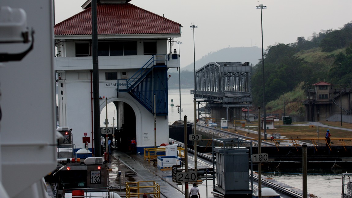 Miraflores Locks control tower