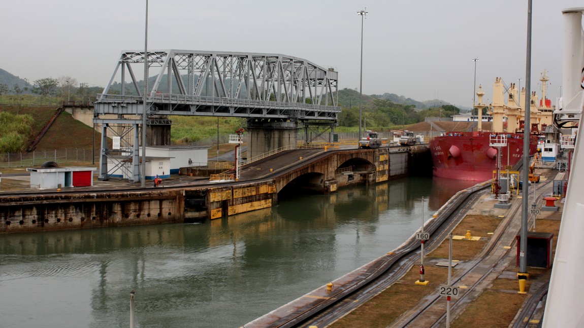 Exiting from the Miraflores Locks