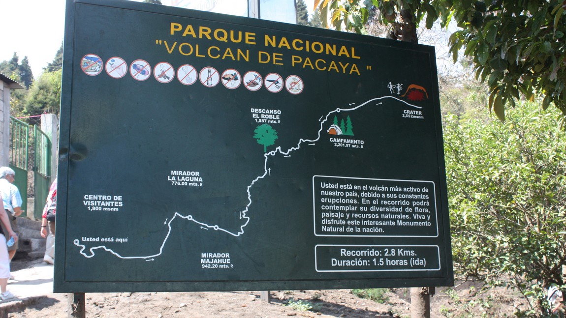 Map of the Pacaya Volcano