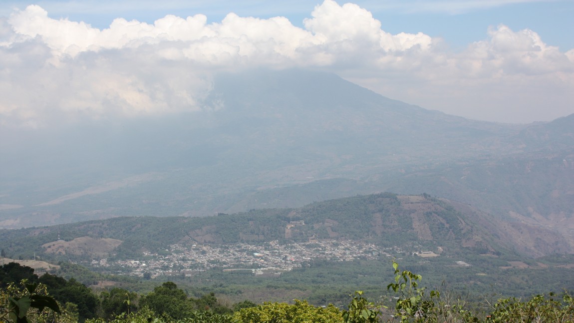 Town at the base of Pacaya Volcano