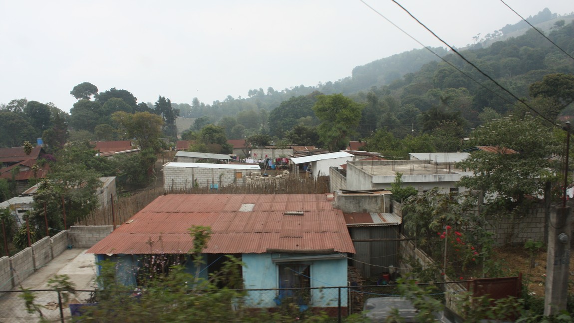Village at the base of Pacaya Volcano