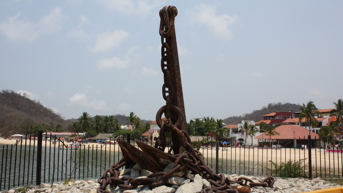 Anchor near the cruise ship dock