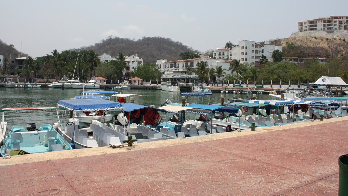 Near the small boat harbor