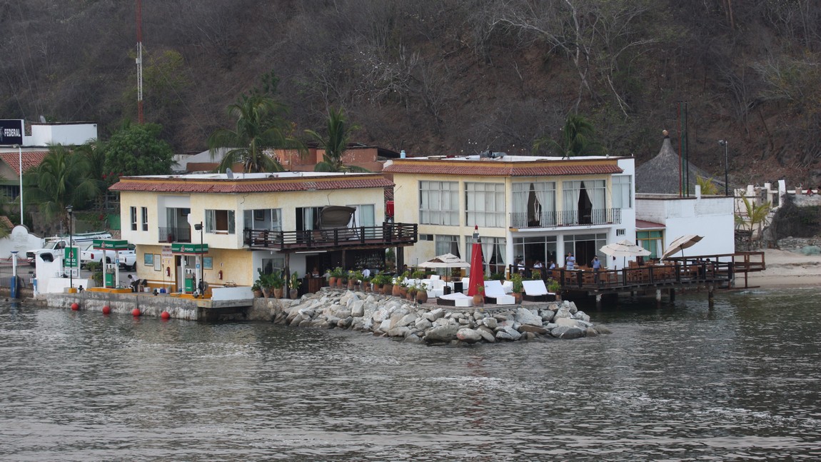 Marine gas station and a restaurant