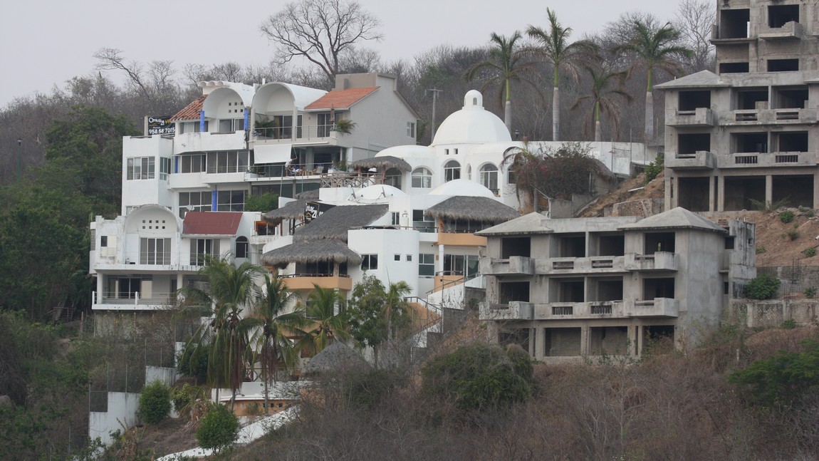 Hillside houses