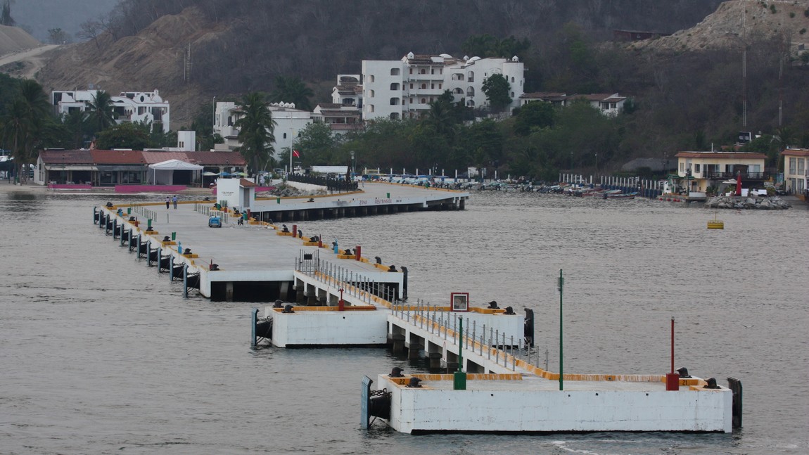 View of the cruise ship dock