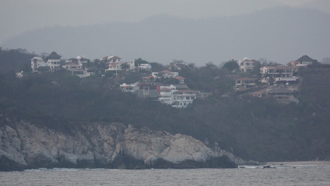 Houses on the Pacific coast