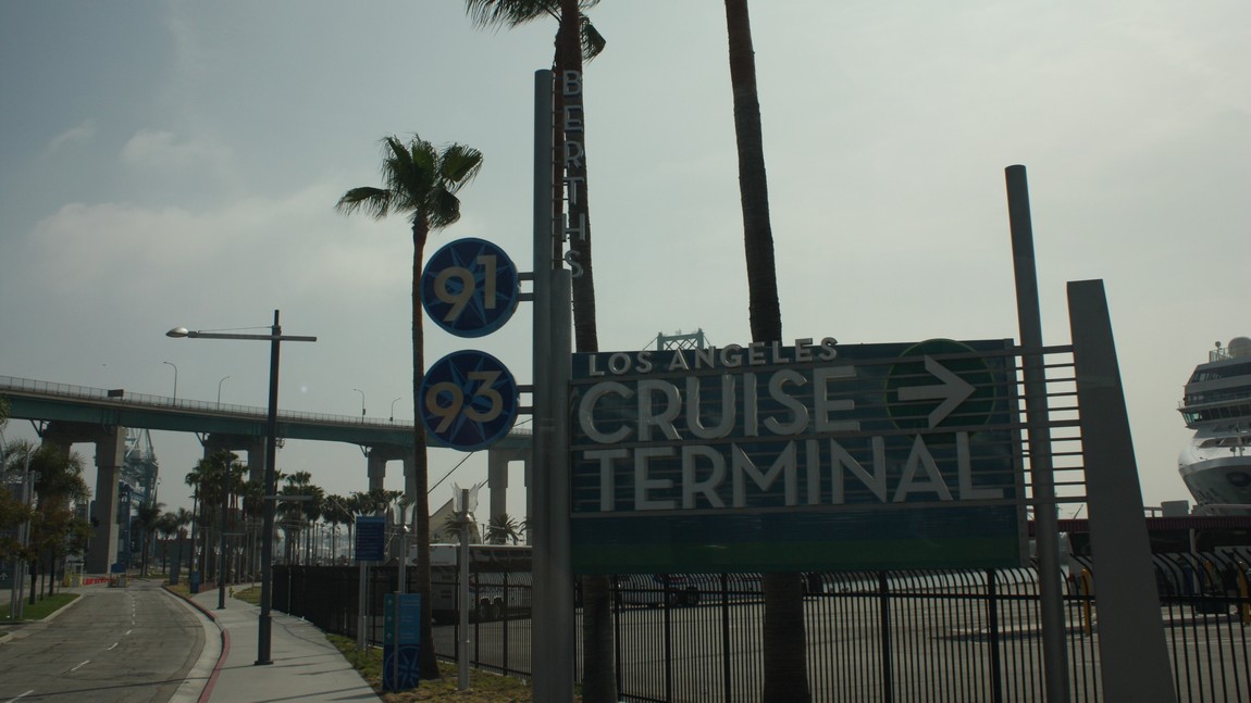 Departing the cruise ship terminal