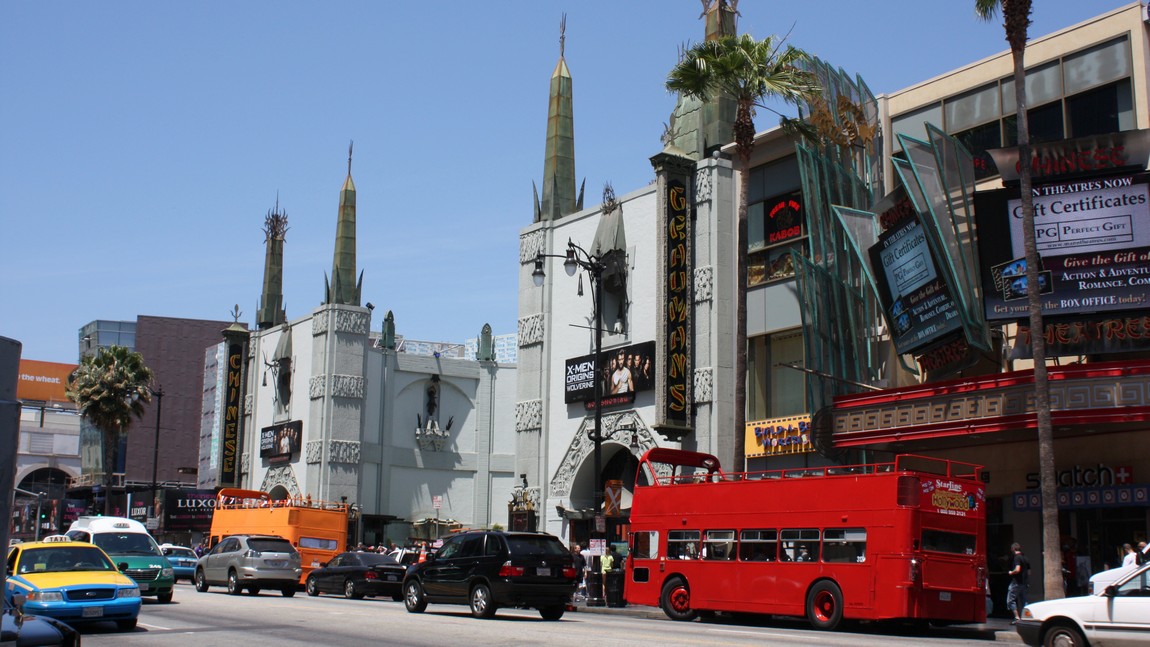 Walking on Hollywood Blvd