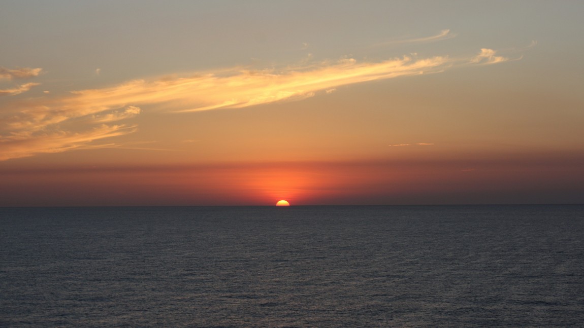 Sunsets at sea are always nice