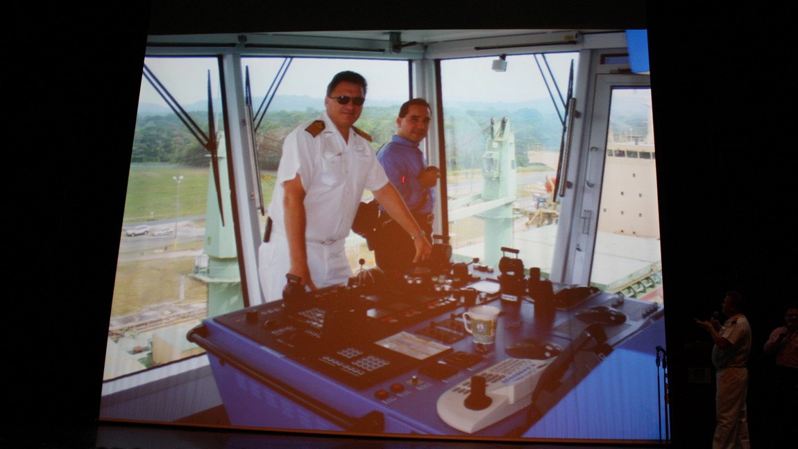 Captain Sovdsnes on the bridge