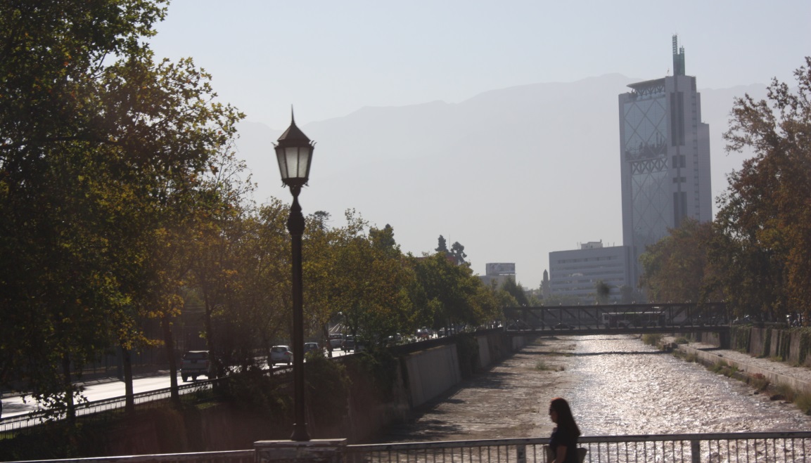 Crossing the Mapocho River
