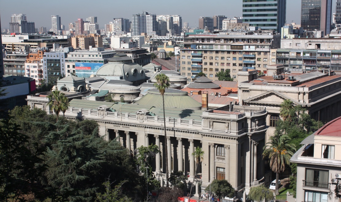 National Archives of Chile from Santa Lucia Hill