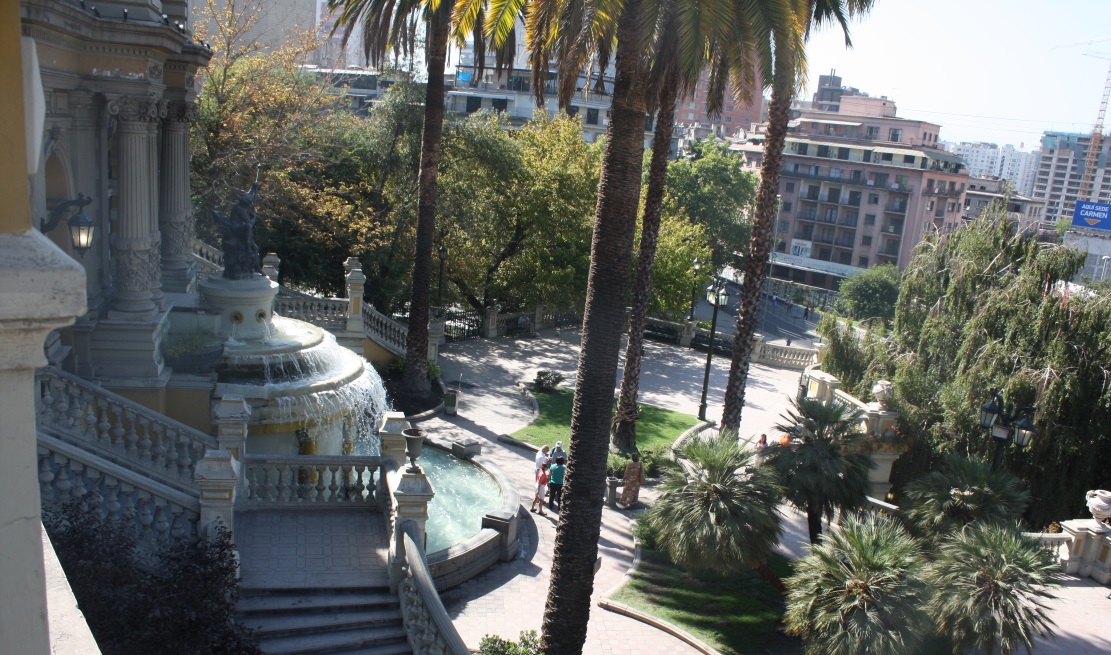 Fountain at the base of Santa Lucia Hill