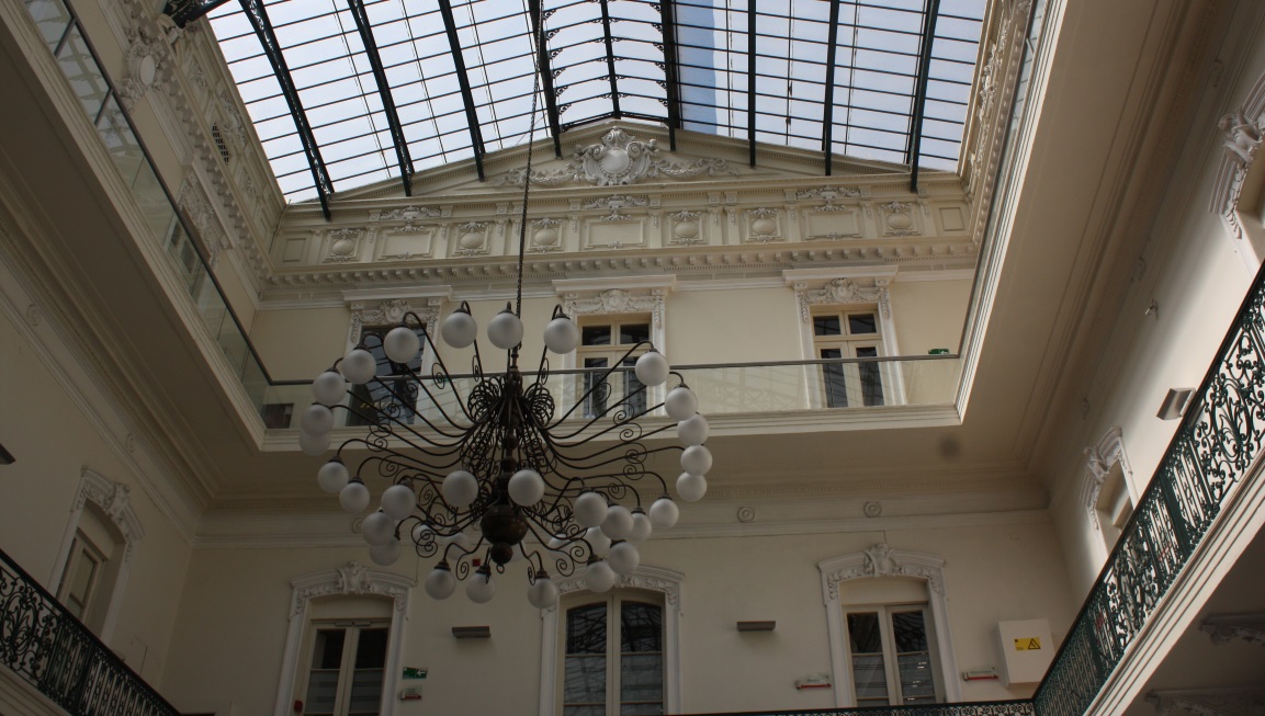 Looking up from the lobby