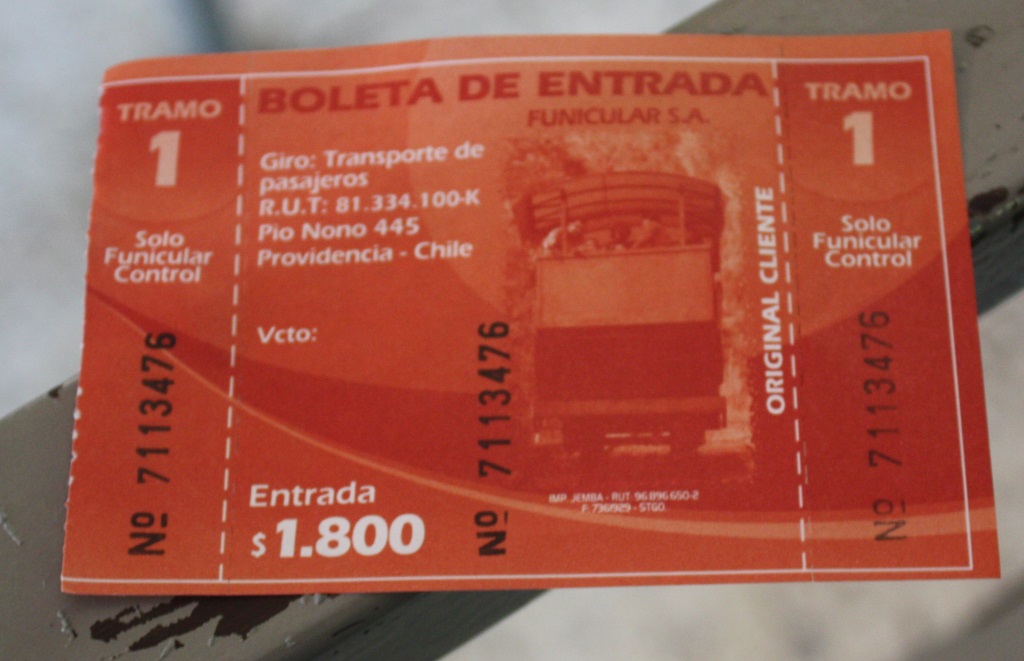 Ticket for the Metropolitan Park Funicular