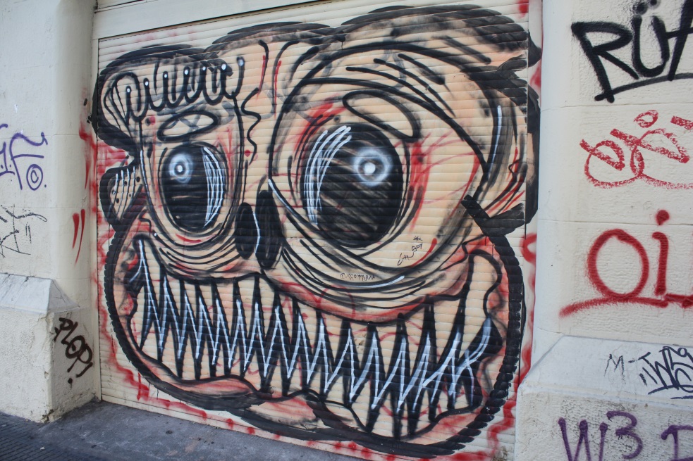 There is plenty of graffiti in Santiago