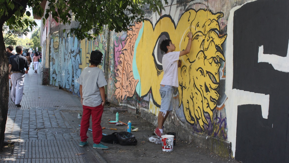 Graffiti in progress