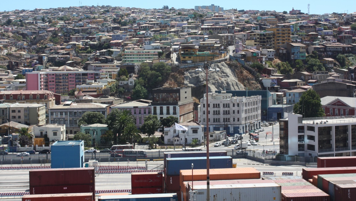 Looking toward the Pacific Terminal Building