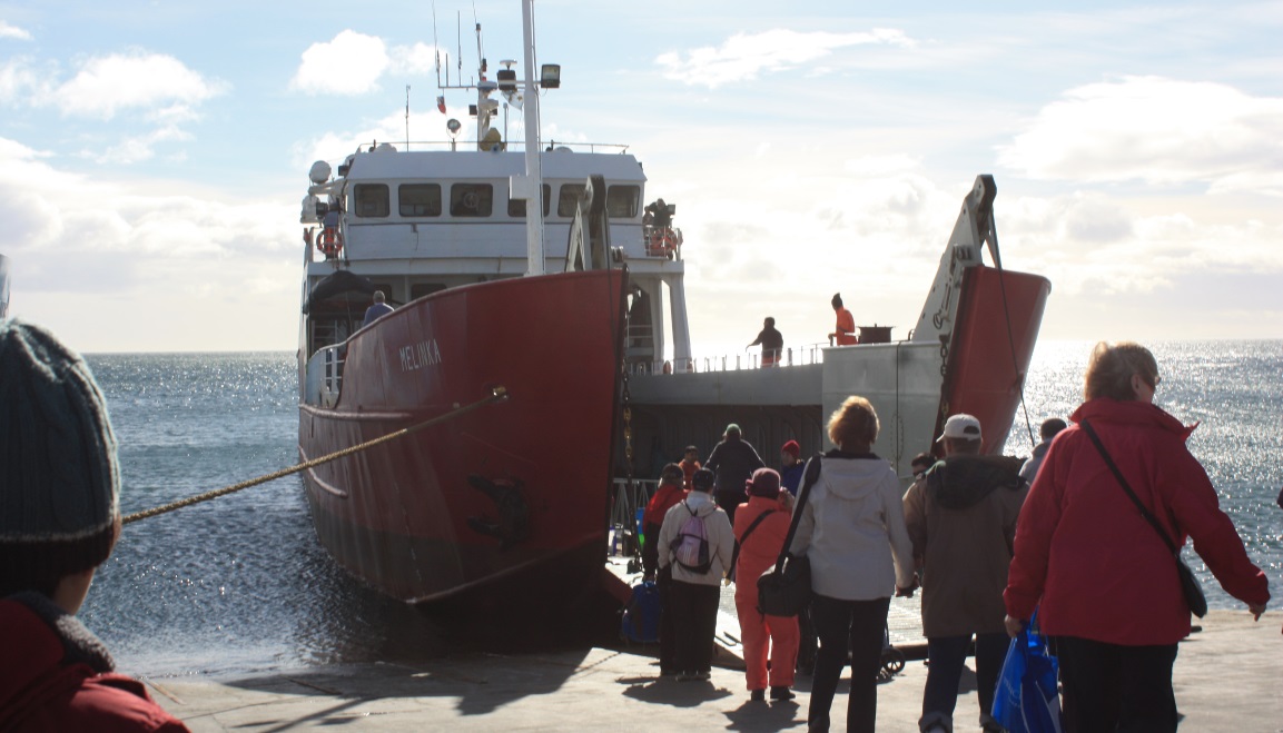 Boarding the ferry