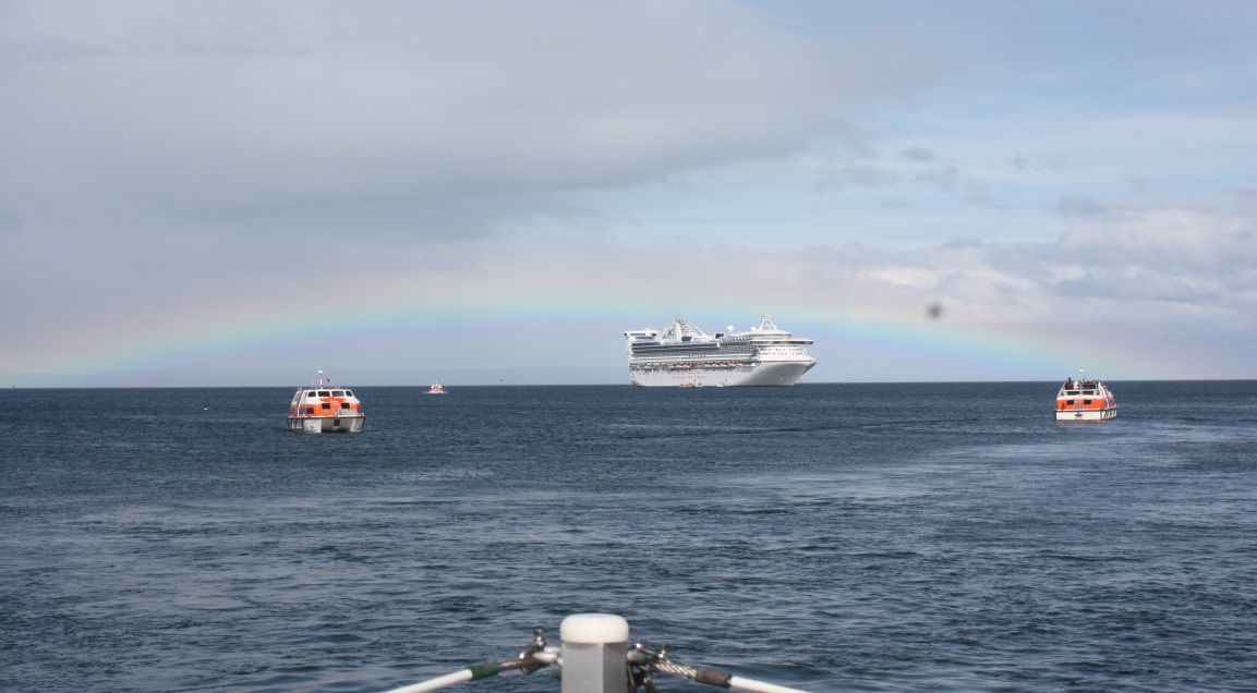 Rainbow over the Star Princess