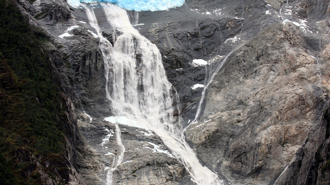 Waterfall coming out of Francia Glacier