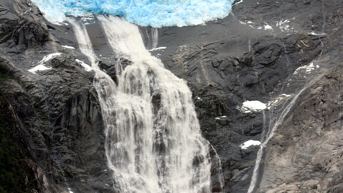 Waterfall coming out of Francia Glacier
