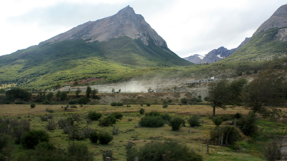 Southern tip of the road system