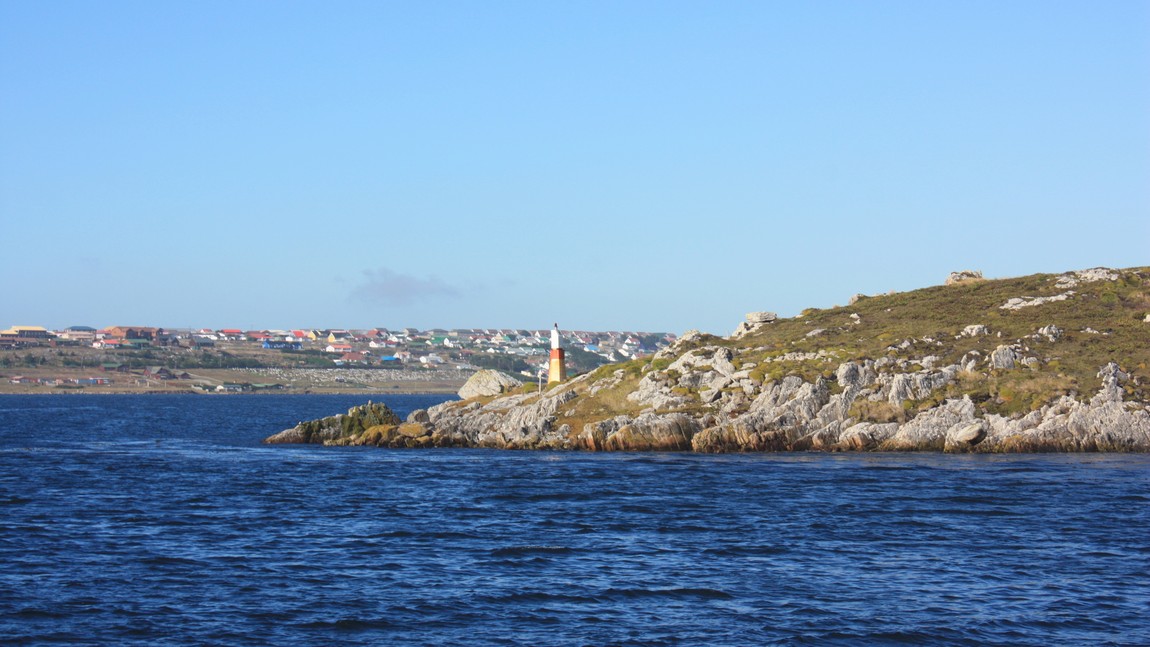 Passing a small lighthouse