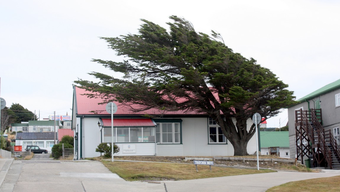 Direction of the prevailing winds