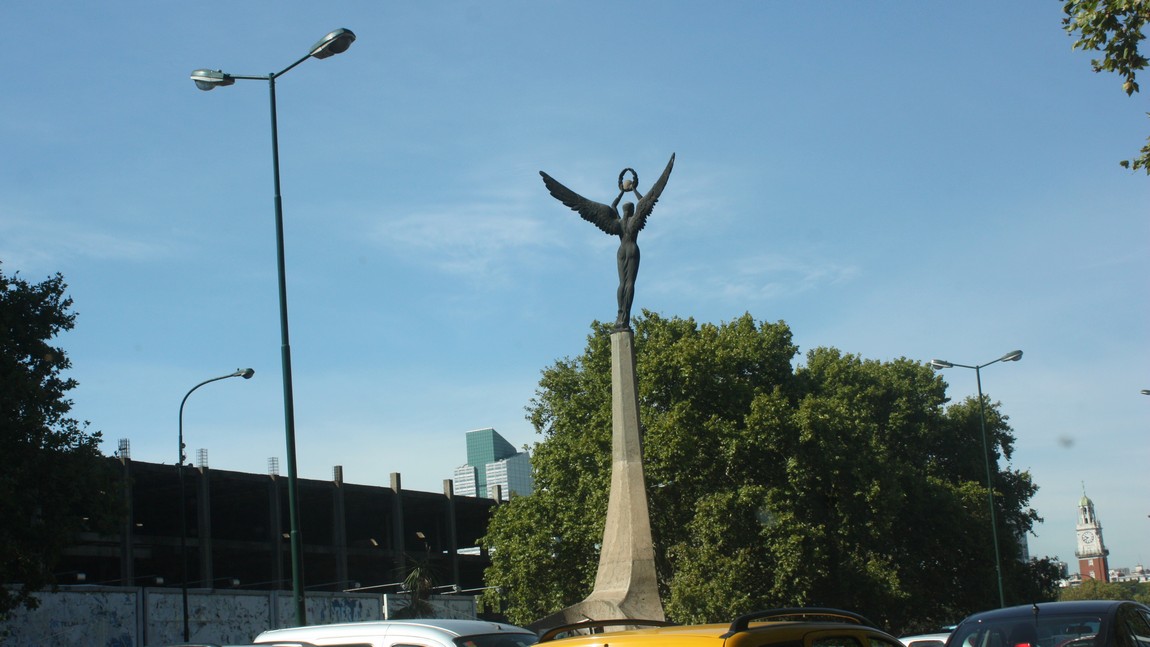 Winged statue
