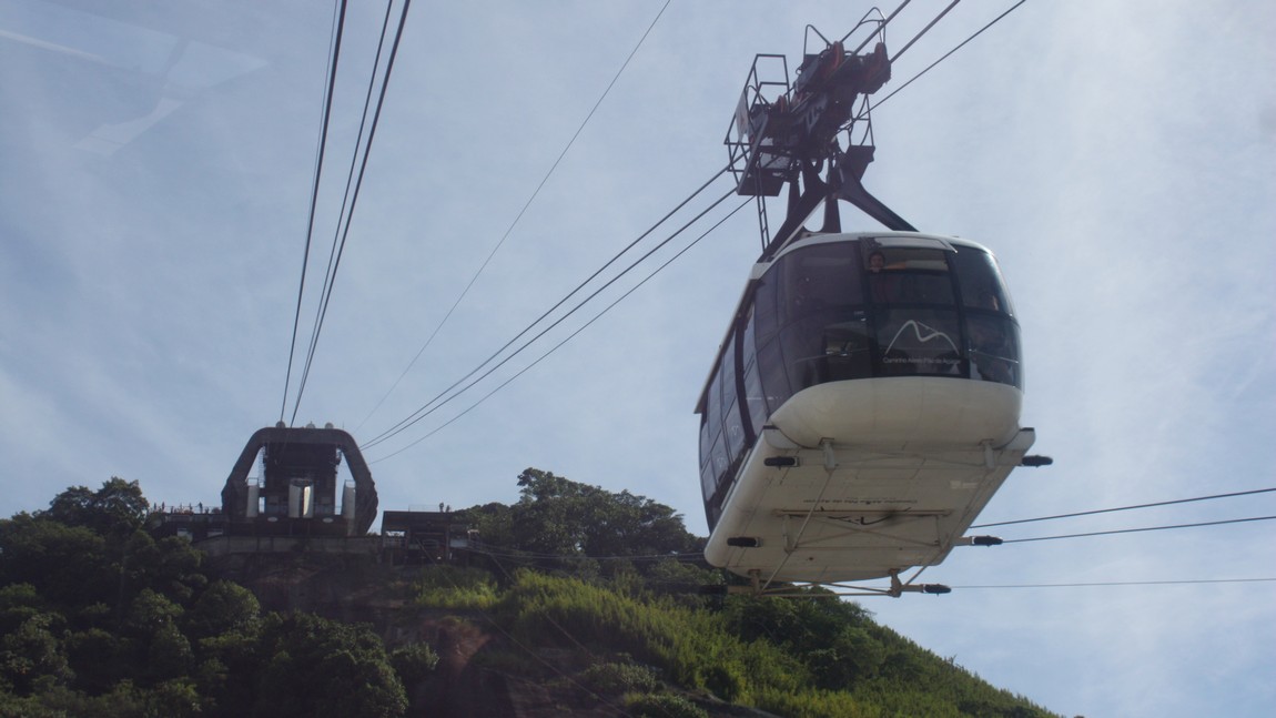 First of two cable cars