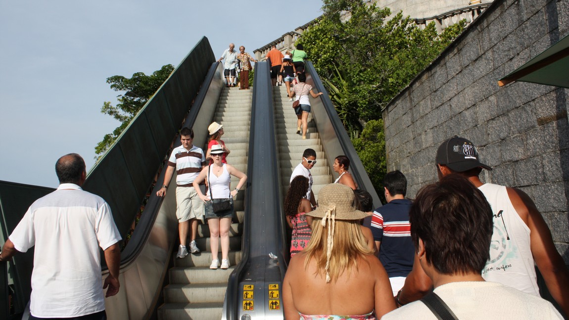 Outdoor escalators