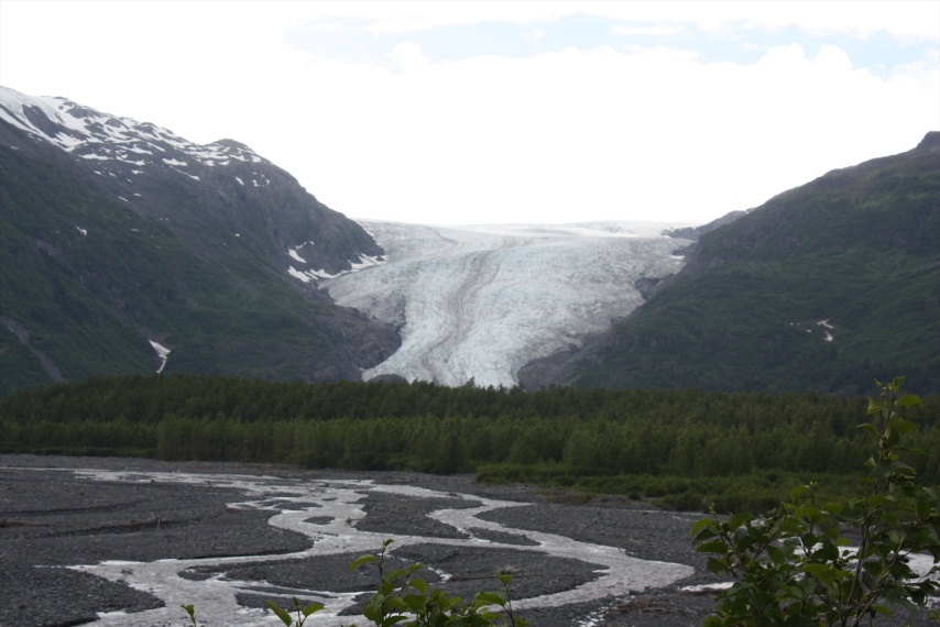 Closer view of the Exit Glacier