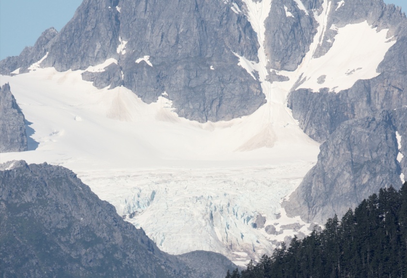 Close up of a small glacier