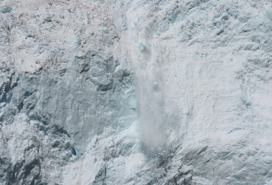 Chunks of ice calving off the Northwestern Glacier