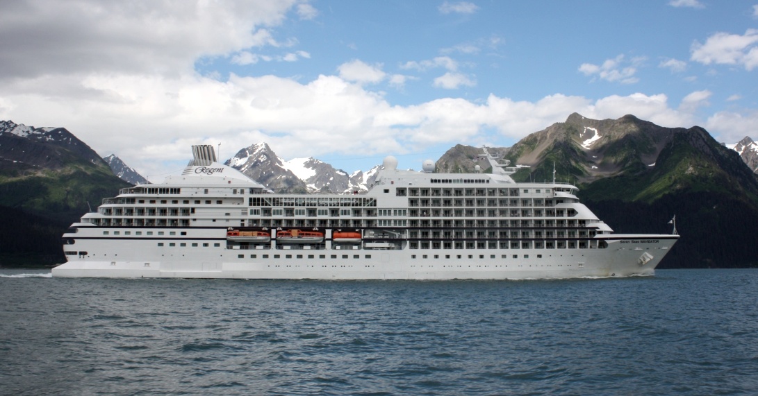 Cruise ship approaching Seward