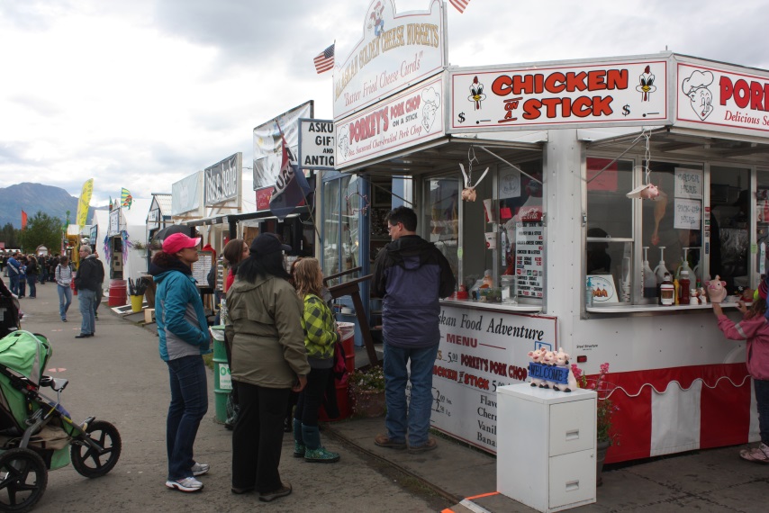 There are plenty of food stands
