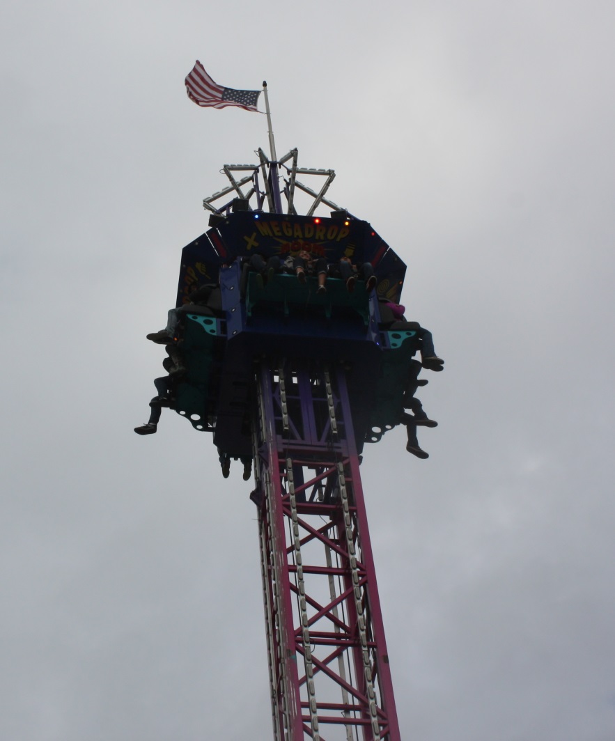 You go slowly to the top of this tower then are dropped like a rock