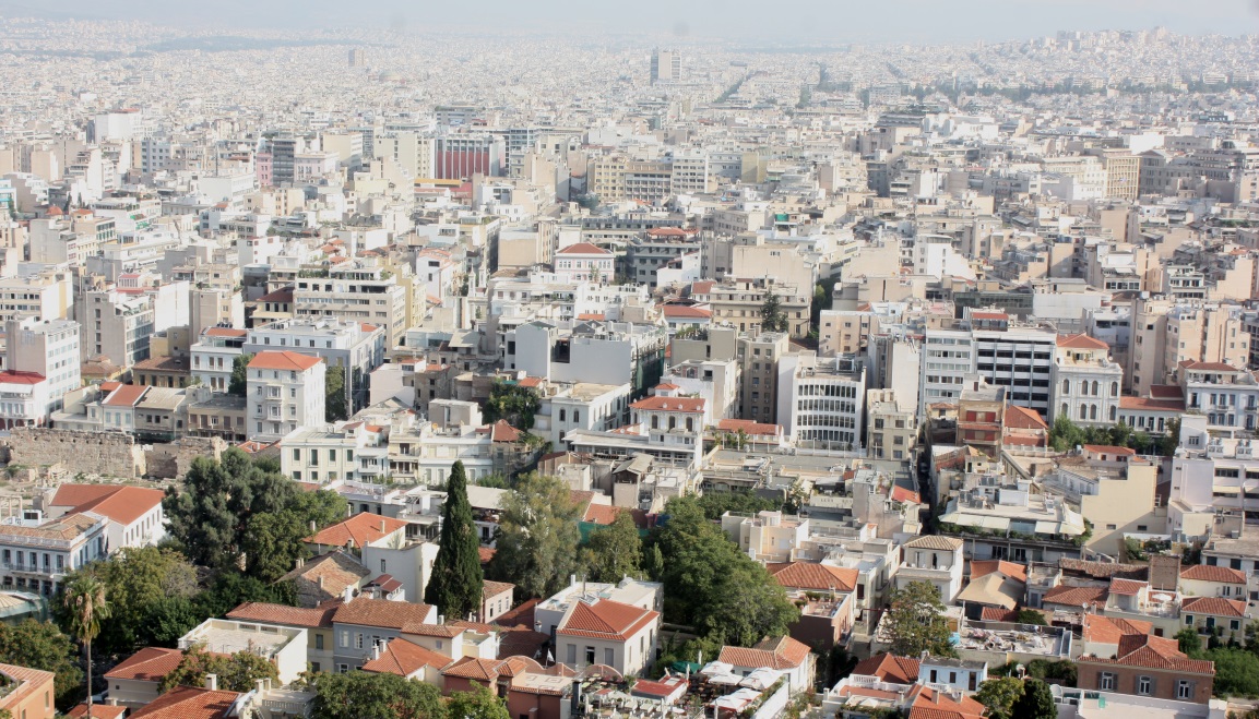 Athens is quite densely populated