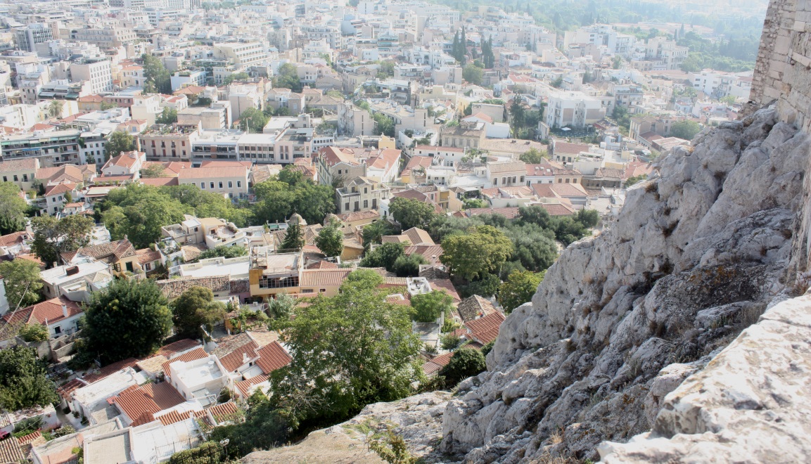 A look down from the Acropolis