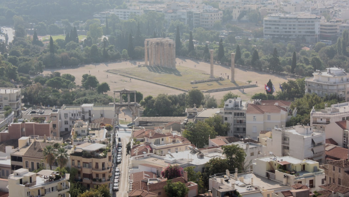 What is left of the Temple of Zeus