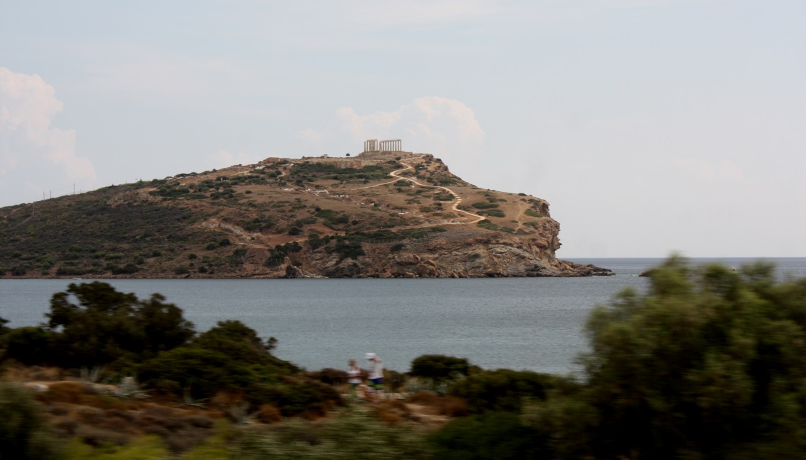Farther view of the Temple of Poseidon