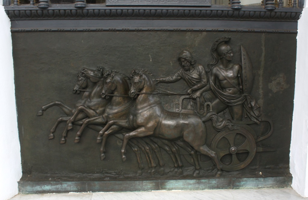 Greek chariot iron sculpture