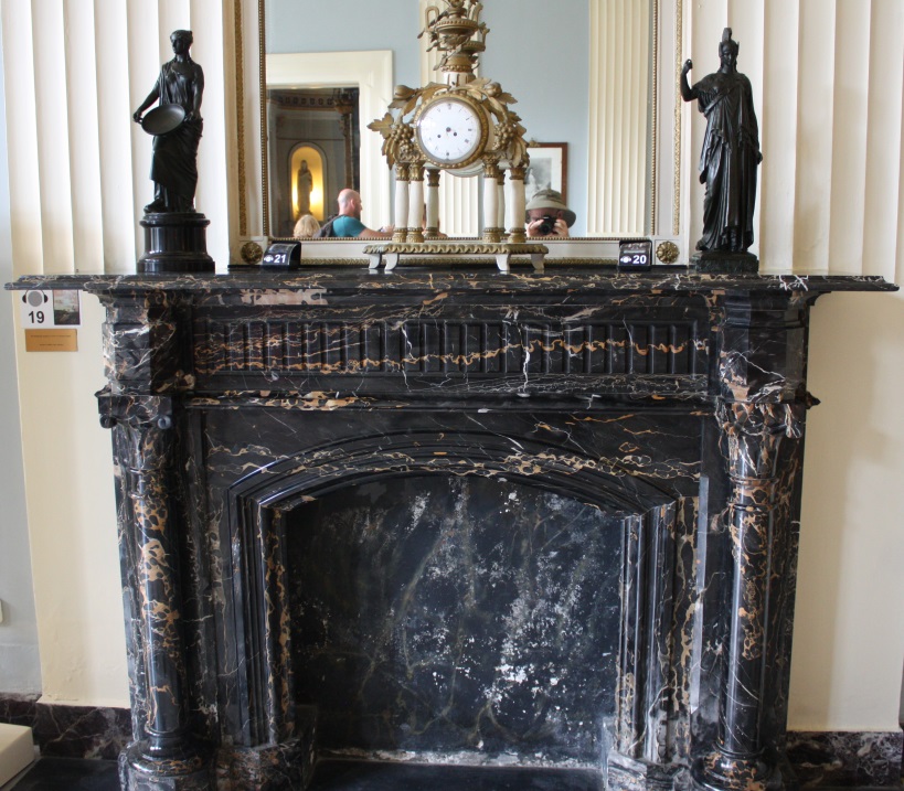 Fabulous black marble fireplace
