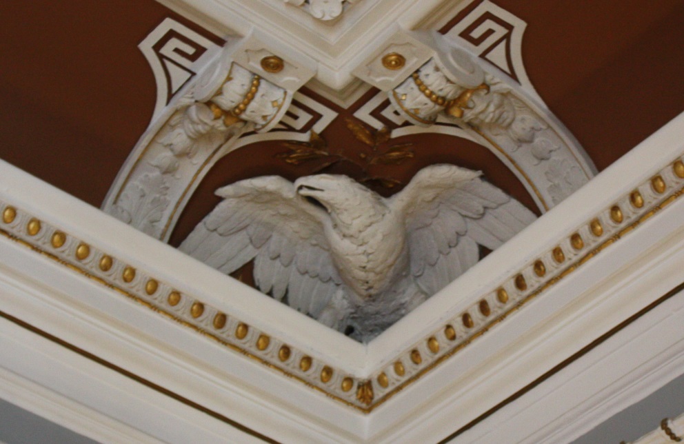 Carving in the corner of the ceiling